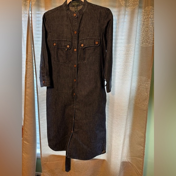 Lauren Ralph Lauren Dresses & Skirts - Lauren Ralph Lauren 6 Denim Shirt Dress Midi Shift Sheath Knee Lengths W/Belt